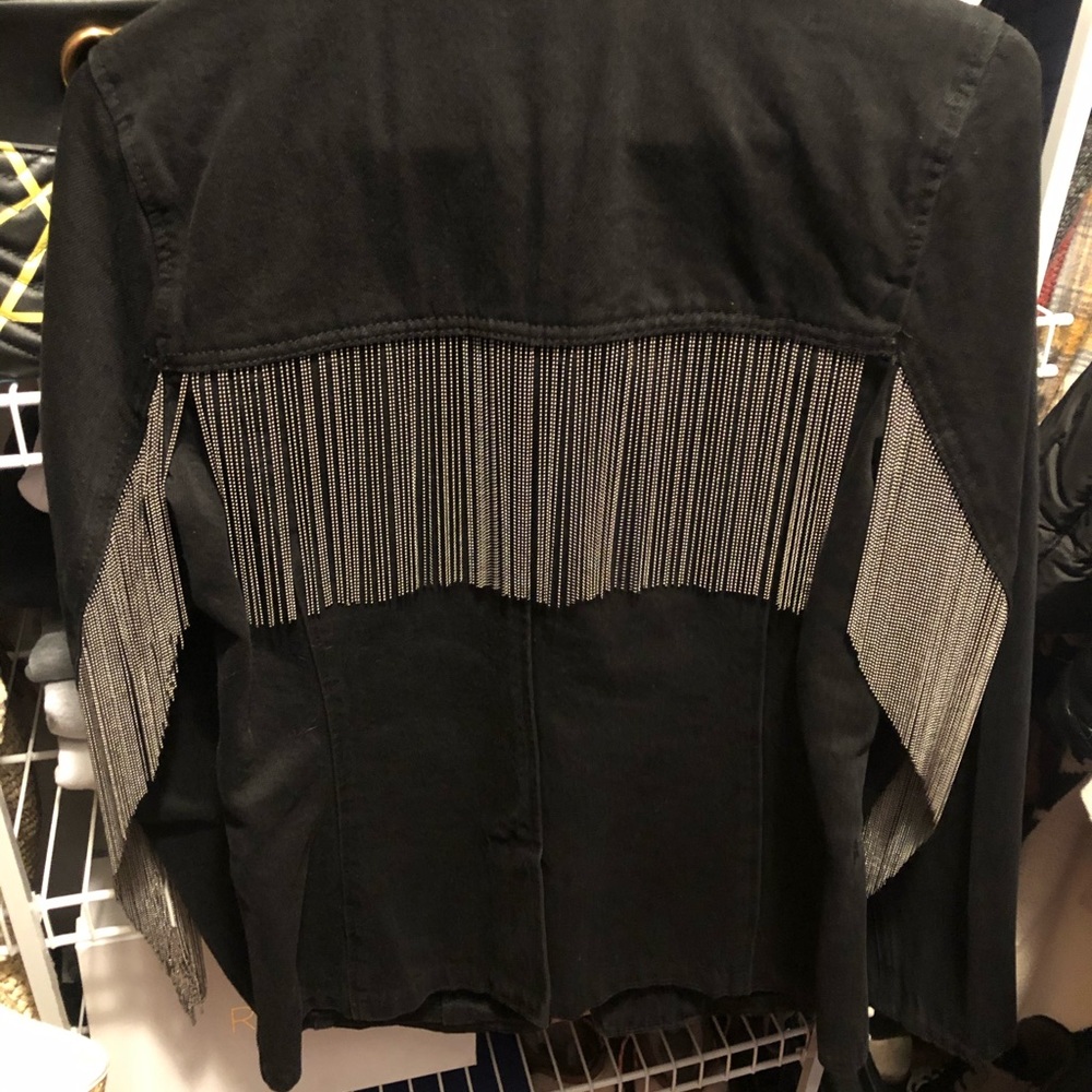 Black denim blue revival blazer from envy